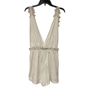 ASOS Pull & Bear Beautiful Lace Cut Out Romper - Size XL